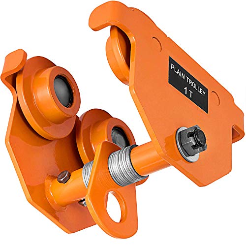 VEVOR Manual Capacity 2200LBS Push Trolley Adjustable for I Beam Flange 2.68Inch-5.05 Inch