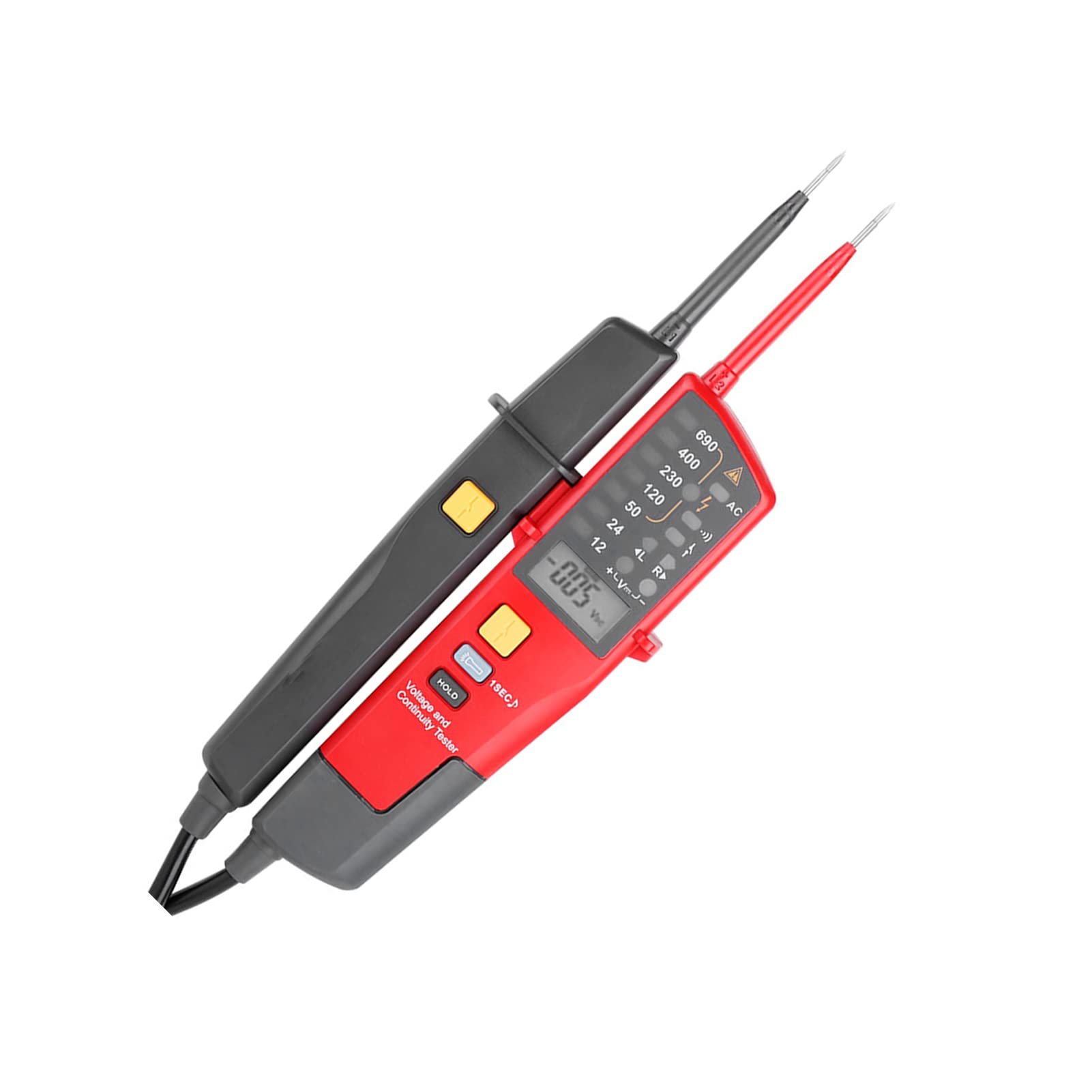 Fafeicy Tester Ciągłości Napięcia UT18C, Automatyczny Pomiar Zakresu, Tester RCD z Wyświetlaczem LCD, dla Elektryków, Zastosowanie AC DC do 690 V