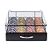 Rice rat Vertuo Capsule Holder Drawer for Nespresso With Glass For Cabinet Vertuoline Pod Storage Rack For Counter (Class-40 Pods（With handle）)