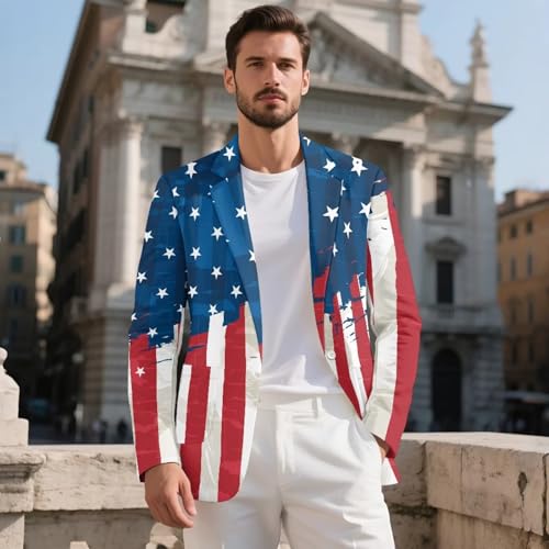 Men's Casual One Button Suit Blazer Plus Size Notched Lapel Jacket Lightweight Slim Fit Sport Breathable Coat2