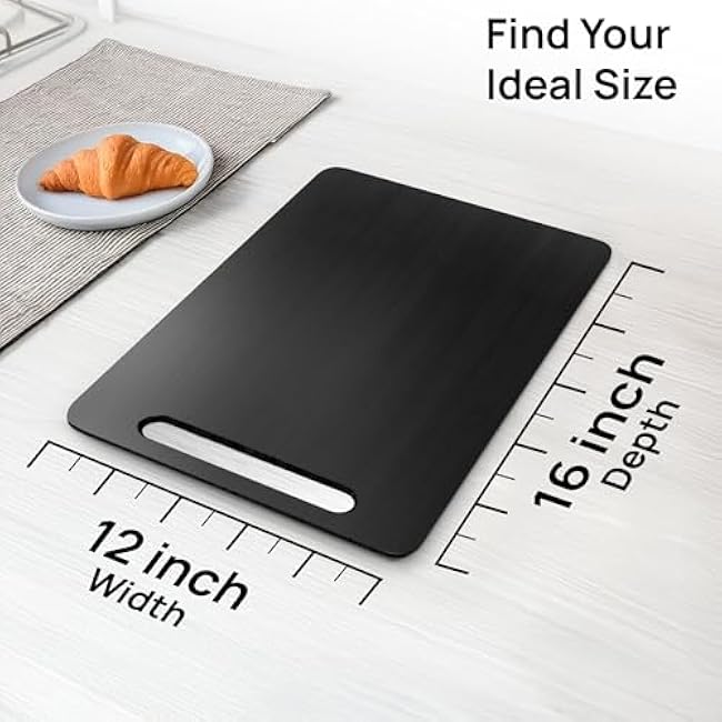 Ibyx Elegant Sliding Tray for Your Coffee Maker & Heavy Kitchen Appliances - Sturdy, Slides Easily from Under The Cabinet (Black, 12¡±W x 16¡±D)