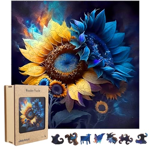 Jozutoyz Wooden Puzzle for Adults, 248 Piece Unique Animal Shaped Jigsaw Puzzles, Family Game Gift for Adults and Teenagers (11.2 * 11.2in)