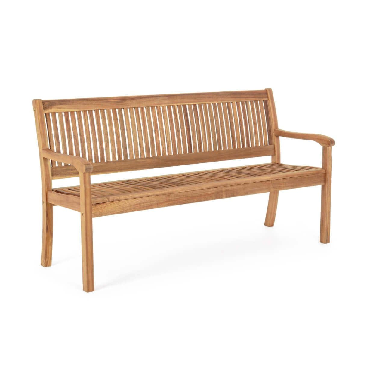 milani home Panchina Legno Acacia Panca 3 Posti Resistente Arredo Esterno Giardino Ac805012
