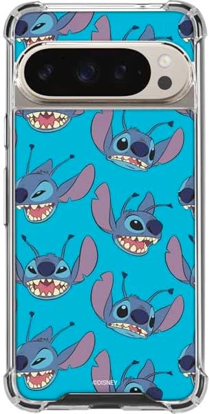 Skinit Clear Phone Case Compatible with Google Pixel 9 Pro XL - Officially Licensed Disney Lilo and Stitch Stitch and Angel Design