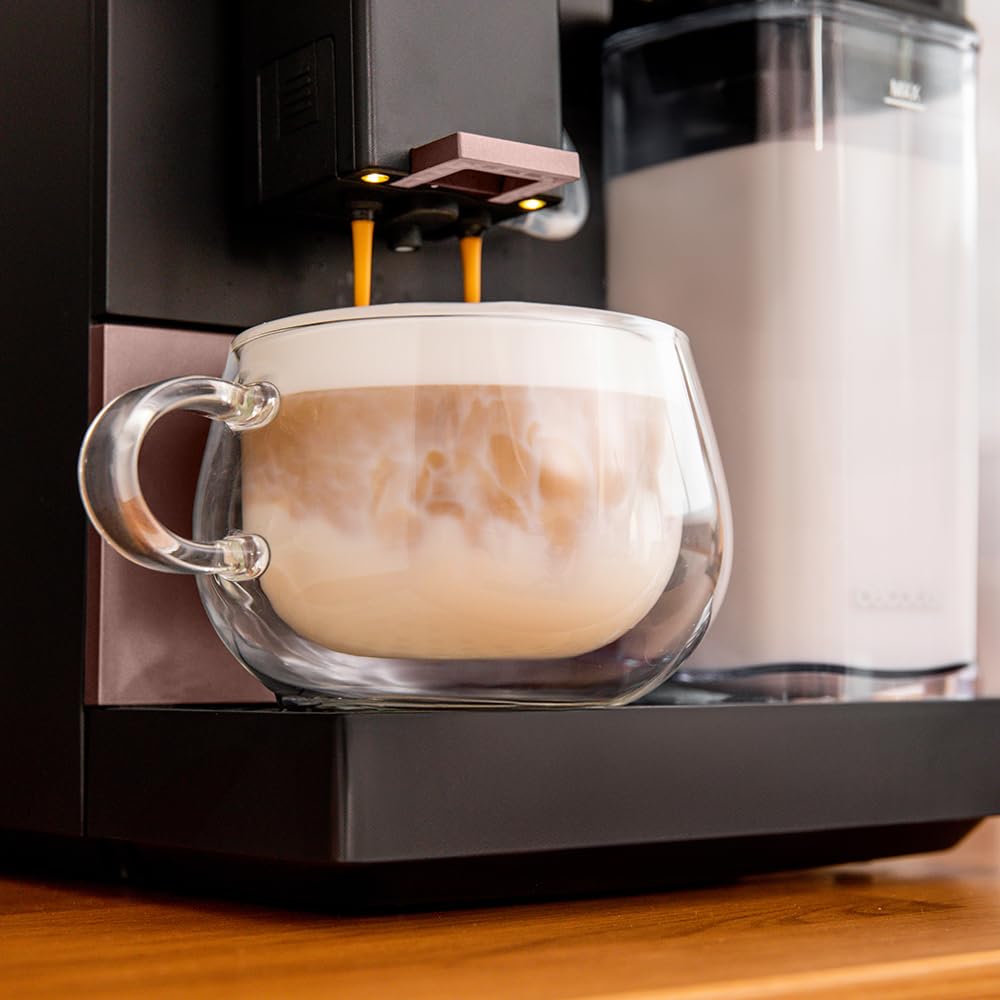 Cecotec Macchina da Caffè Espresso Manuale e Cappuccino Cremmaet Compactccino Connected Black Rose. 30 Varietà, Serbatoio latte 400ml, Serbatoio dell'acqua da 1,1L, Schermo TFT, 19 Bar, Thermoblock