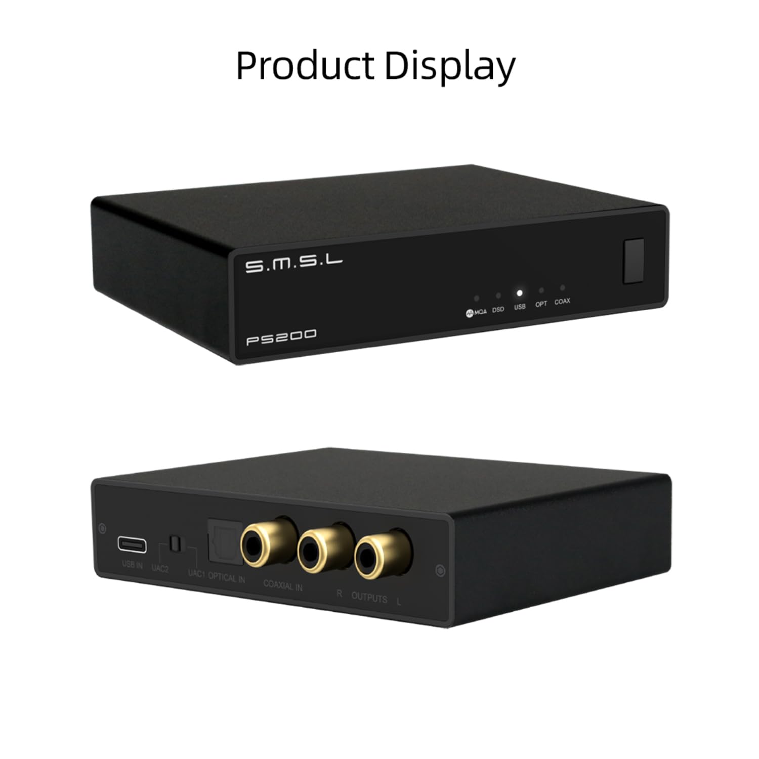 SMSL PS200PRO ES9039Q2M HiFi DAC, DSD512 PCM 32Bit/768kHz Digital to Analog Audio Converter, USB/Optical/Coaxial to Stereo RCA Output, MQA/MQA-CD Audio DAC for PC/PS5/Switch/Amp - Image 8