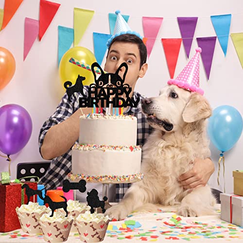25 Stück Hund Tortendeko Süße Hunde Cake Toppers Hunde Cupcake Topper Dog Theme Birthday Decorations,Geburtstag Kuchen Dekoration für Kinder Baby Hunde Party Dekorationen