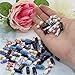 Fun-Weevz 150 Porcelain Beads - Ceramic Bead Kit for Jewelry Making Adults, DIY Bulk Assorted Craft Tube Beads for Bracelets and Necklaces (Floral)