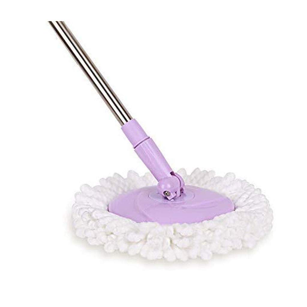 Cubo de trapeador Giratorio, Limpieza de Piso de trapeador fácil 360 con Mango Ajustable de Longitud extendida Uso húmedo o seco en baldosas de Madera Dura