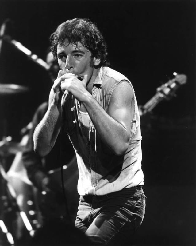 BUY ART FOR LESS Officially Licensed Bruce Springsteen Live on Stage Black and White 24 x 36 Inch Art Poster - Decorative Print - Poster Paper - Ready to Frame