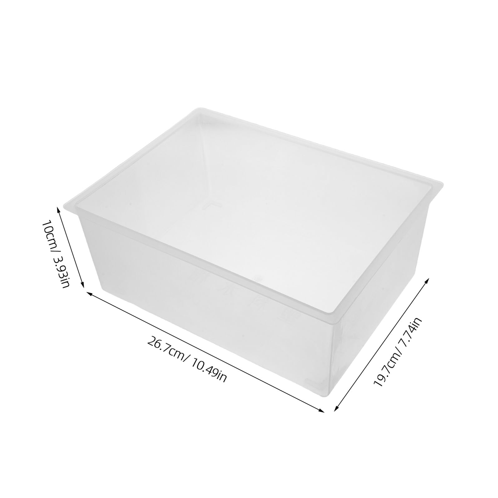 Gatuida 4 Pezzi Bacinelle in Plastica Trasparenti per Laboratorio Resistenti Prodotti Chimici Vaschetta Quadrata Salvaspazio per Pulizia Strumenti e Contenimento Sperimentale