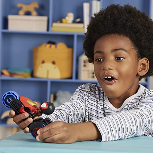 Image of Spidey and His Amazing Friends Miles Morales Action Figure with Toy Motorcycle, Preschool Toys, Ages 3 and Up