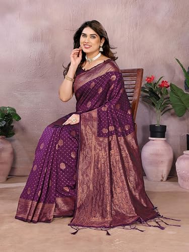 Image of Avantika Fashion Women's Kanjivaram Soft Silk Banarasi Sarees With Blouse Piece