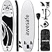 awesafe Stand Up Paddle Board 305x80x15cm Sup avec Accessoires ISUP Sac à Dos, Palme, pagaie, Pompe à Double Action, Laisse, Sac étanche, pour Jeune et Adulte
