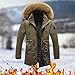 Wintermantel Herren Wasserdicht Atmungsaktiv Winter Einfarbige Warm Windjacke Mit Fellkapuze Plüschkragen Mantel Full Zip Daunenjacke Daunenmantel WinterparkaBaumwolljacke Leicht Windjacke