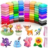 Ainiv 72 Colori Pasta Modellabile Bambini, Argilla da Modellare, Air Dry Clay, Set di Plastiline per Bambino, Idea Regalo per Bambini e Bambine da 3 Anni, Attività Fai da Te e Arti e Mestieri