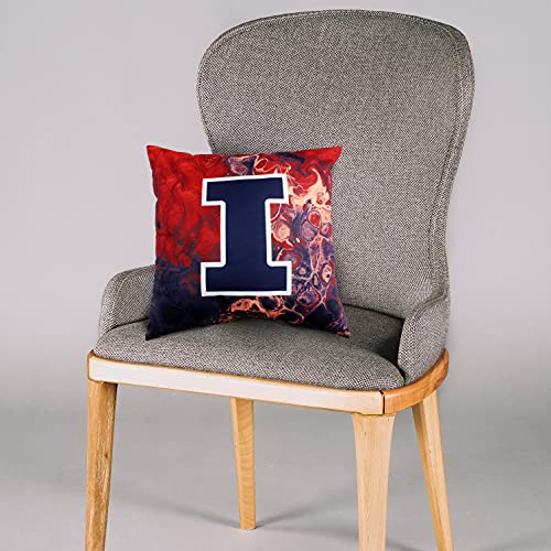 Image of College Covers Illinois Fighting Illini 2 Sided Color Swept Decorative Pillow, 16 inch, Made in The USA