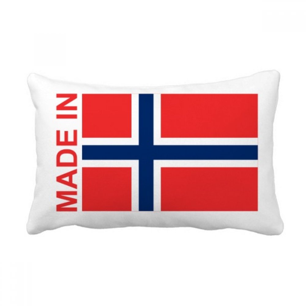 Coussin oreiller lombaire 16x24 pouces DIYthinker Country Love Norvège multicolore pour canapé home