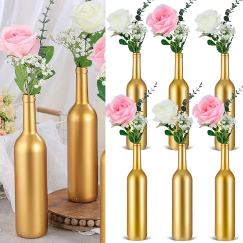 Wavwavw 30 Pcs 6 Set Gold Vase Flower Centerpieces for