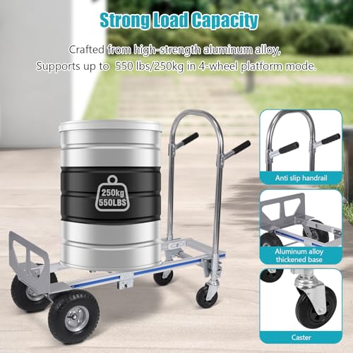 Carretilla plegable industrial de aluminio 550 lbs miniatura 2