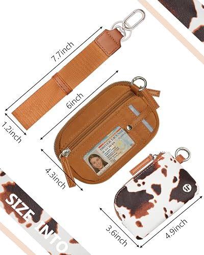 Image of Wallet Wristlet for Women, RFID Wallet Keychain with Dual Pocket | Nylon Wristlet Wallet with Coin Purse, ID Window, Card Holder and Small Wallet Design