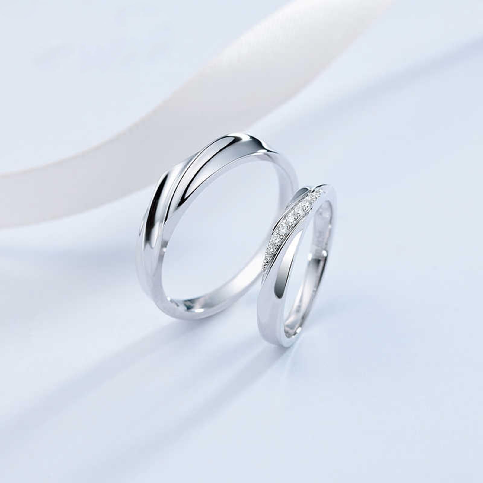 Anillo para hombre, sin piedras preciosas, oro auténtico 375, anillos de compromiso, oro blanco de 9 quilates, alianzas de boda auténticas, 3,9 mm, para hombres, talla 63 (20,1)