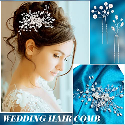 Peignes cheveux mariage pas cher accessoire mariée perles - 5