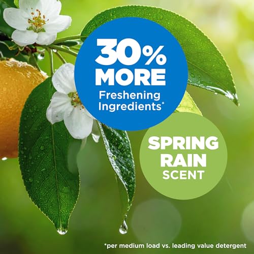 Image of ARM & HAMMER 5-in-1 Power Sheets Laundry Detergent, Spring Rain, 50 Count, up to 100 Small Loads