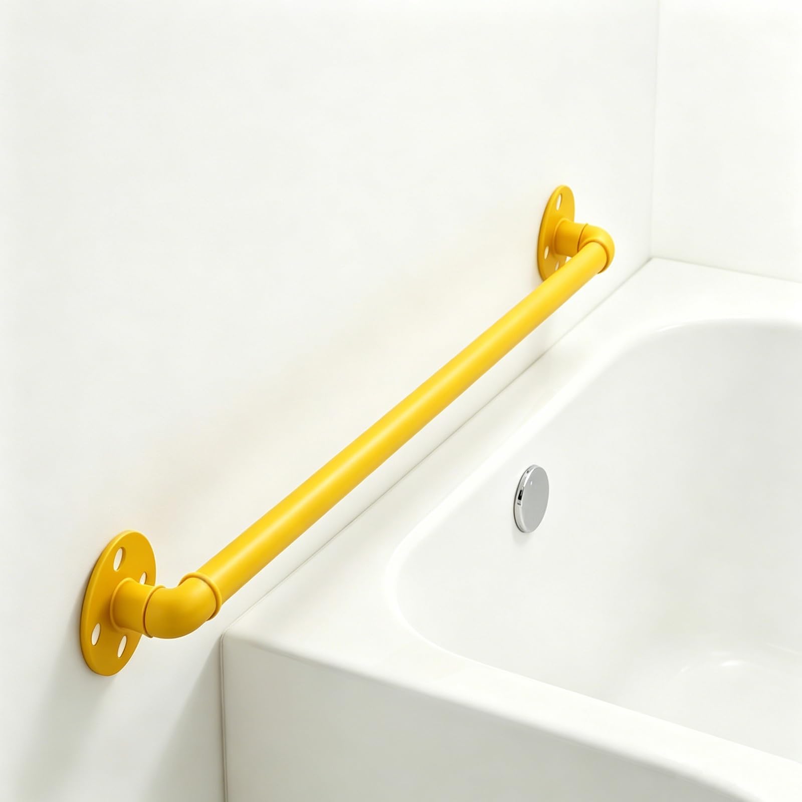 Lmvyuvlf Yellow Multi-Color Stair Railing,60Cm/2 Ft Diy Industrial Metal Wall Mount Handrail,Easy Install Safety Grab Bar For Indoor/Outdoor Steps & Hallway(,50Cm/1.6 Ft)
