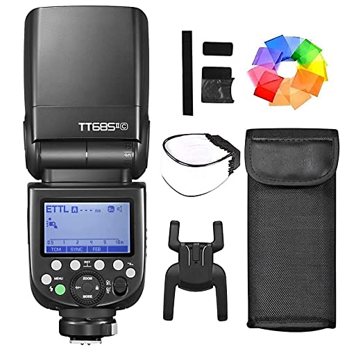 Godox TT685II-C Flash Speedlite TTL 2.4GHz Wireless HSS 1/8000s Blocco a sgancio rapido Conversione istantanea TCM Compatibile con le fotocamere Canon serie EOS