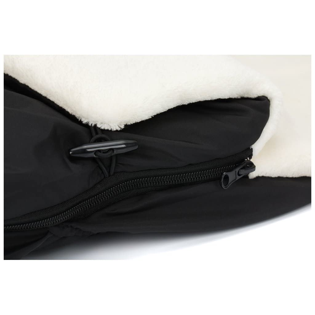 Fillikid Fußsack Sella für Babyschale und Babywanne aus weichem Fleece – Winter-Fußsack für Babys (geeignet für 3- und 5-Punkt-Gurt) – Schwarz (Product)