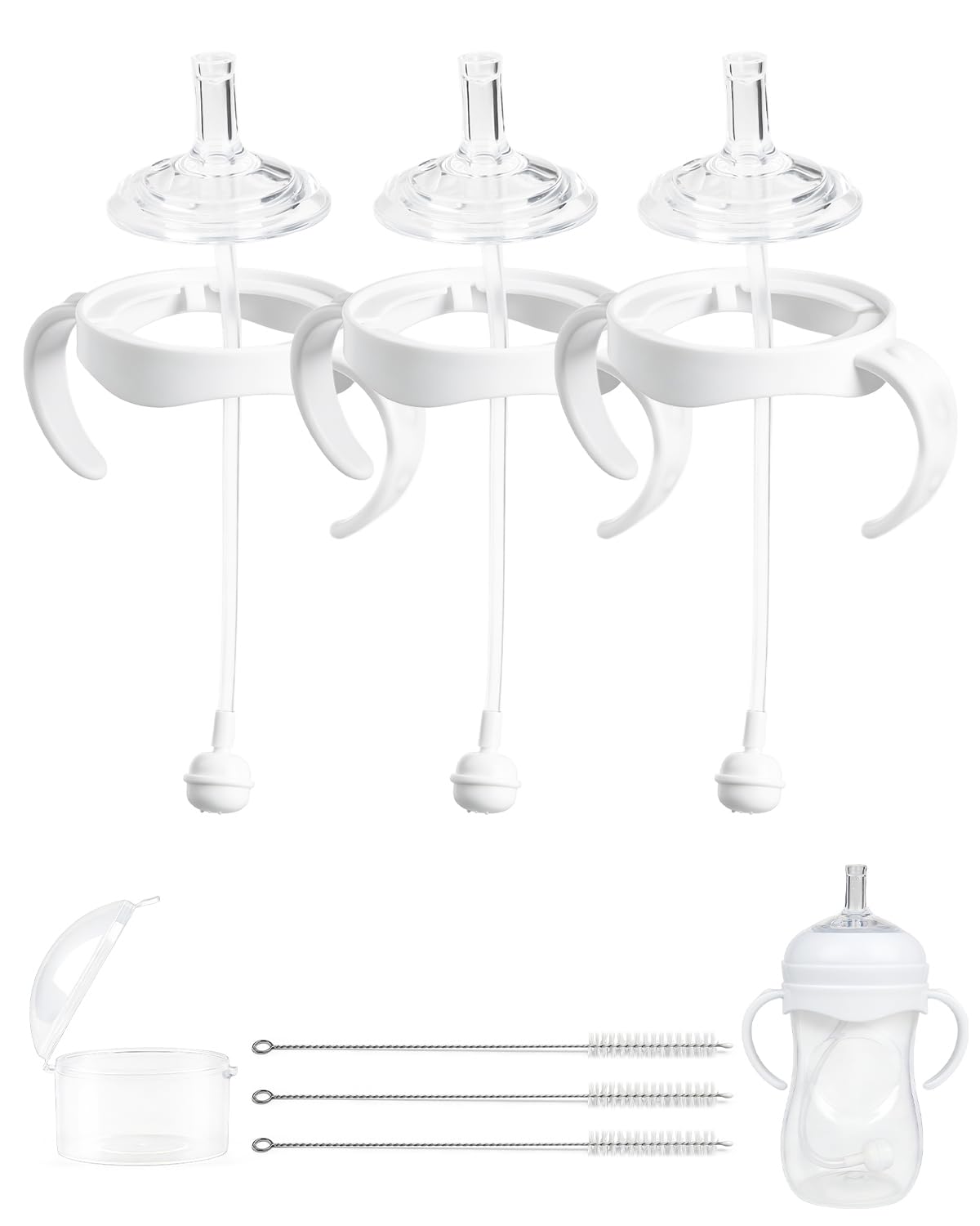 Photo 1 of NUQIN Sippy Straw Cup Conversion Kit for Philips Avent Bottles (3 Pack)