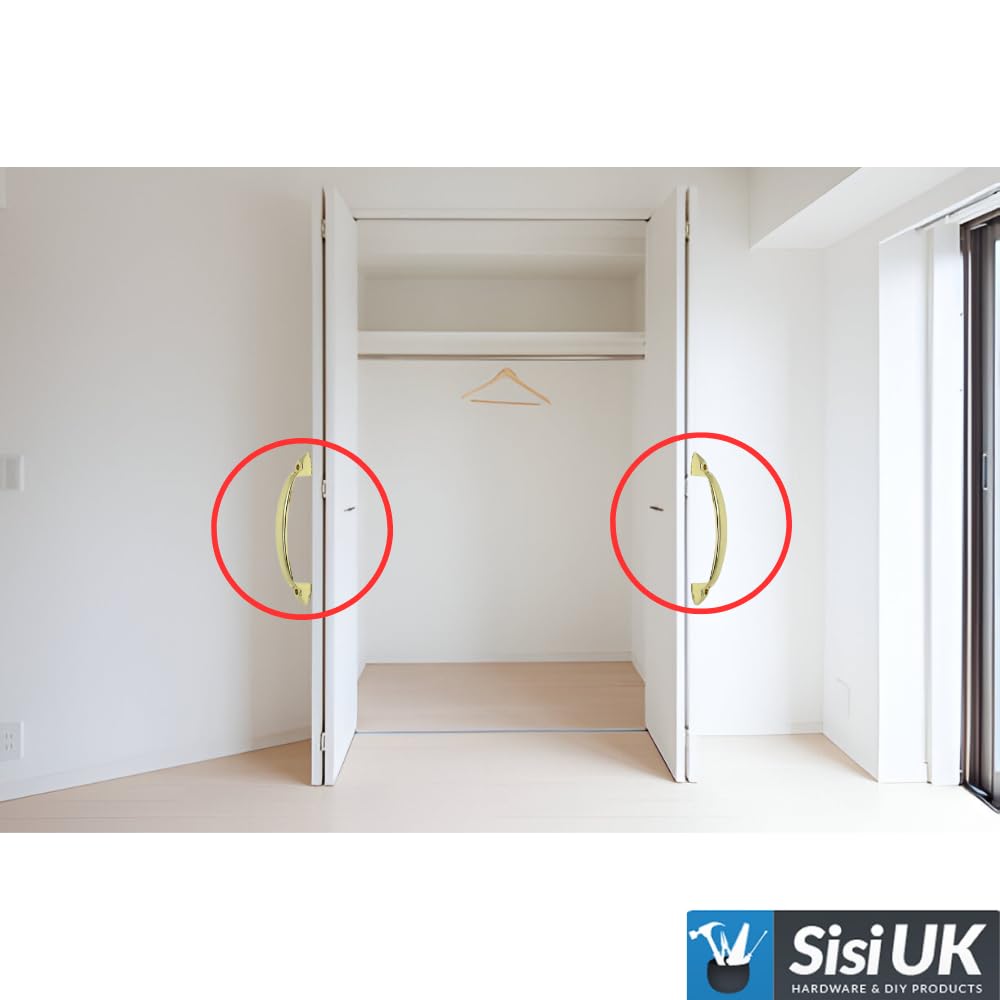 Electro Brass Front Fix Door Handle 100mm (4 inch) D-Shape Front Fix Pull Door Handle for Wooden Doors Including Fixing Screws for Kitchen Cupboard Cabinet Drawer Wardrobe Door Pull Handle Pack of 4 - Image 3