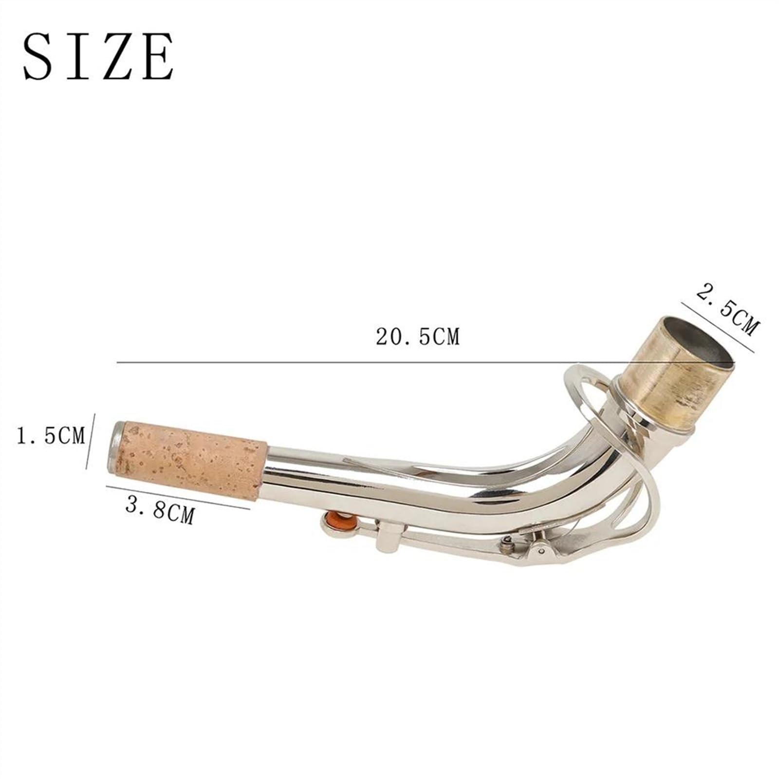 Saxofón Instrumentos Accesorio Saxofón Alto Cuello Curvo Latón Plateado Cuello Curvo Accesorios Para Instrumentos De Viento De Madera