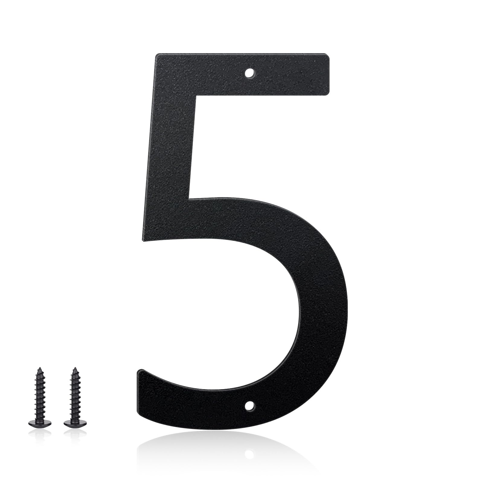 7 Inch House Numbers and Metal Letters for Outdoor Signs, House Numbers for Outside, Aluminum Address Letters and Numbers for Door, Mailbox, Garden, Perfect for Home or Office (Number 5)