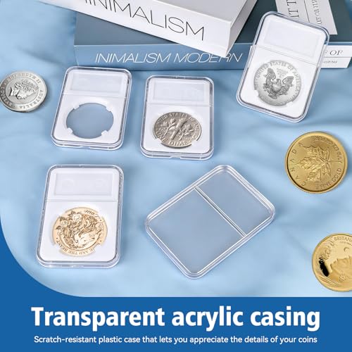 Display para Monedas Transparente 22 Piezas 3.3x2.3x0.3 pulg miniatura 6