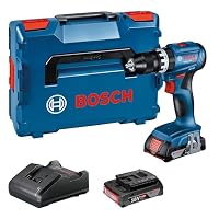 Bosch Professional 18V System Akku Schlagbohrschrauber GSB 18V-45 (Drehzahl 1.900 min⁻¹, inkl. 2x 2.0Ah Akku, GAL 18V-20, L-BOXX) – Ansicht 1