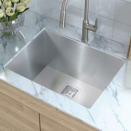 KRAUS Pax 24-inch 18 Gauge Undermount Single Bowl Stainless Steel Laundry and Utility Sink, KHU24L - image 5