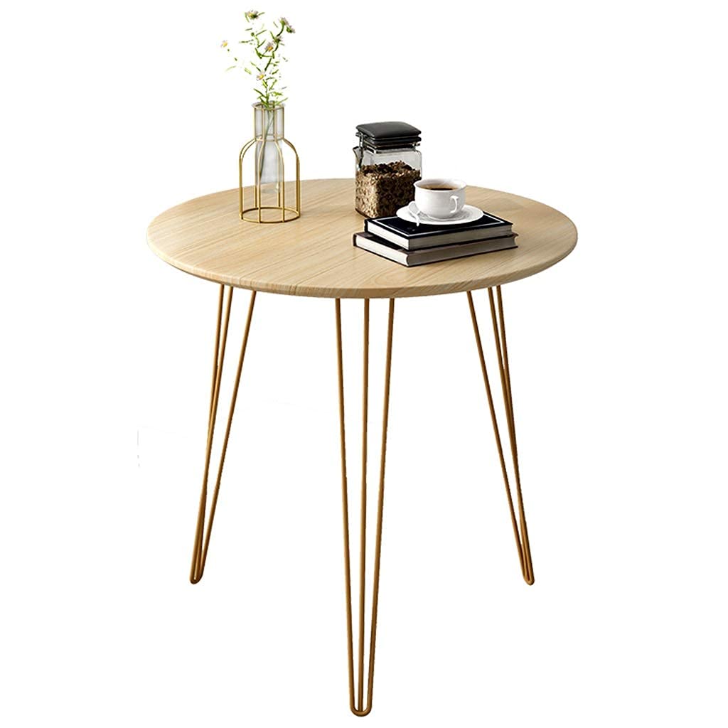 Table café en fer forgé et bois massif NMDCDH pour salon et chambre