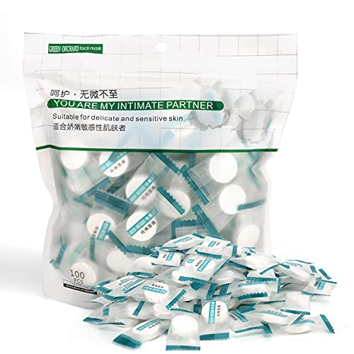 100PCS Cotton Dry Compressed Facial Mask Sheet, DIY Facial Skin C...