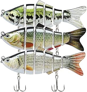 TRUSCEND Fishing Lures for for Bass Trout Crappie, Lifelike Swimbait for Freshwater and Saltwater, Slow Sinking Bass Fishing Lure, Fishing Gifts for Men, Must-Have for Family Fishing Gear
