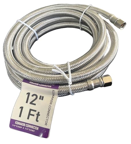 Catálogo para Comprar On-line Medidas de Un Refrigerador de 12 Pies los 10 mejores. 40 EZ-FLUID - Línea de agua para máquina de hielo para refrigerador de 12 pulgadas, 1 pie x 1/4 pulgadas hembra Comp. Conexión, manguera de agua trenzada de acero inoxidable de...