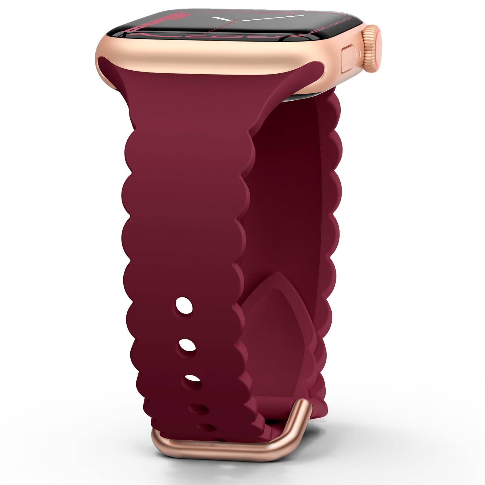 SunnywooSunnywoo Sport Silicone Band Compatible with Apple Watch Bands 38mm 40mm 41mm 42mm 44mm 45mm 46mm 49mm for Women Men, Soft Wristband Waterproof Replacement Sport Strap for iWatch Bands Series 10 9 8 7 6 5 4 3 2 1 SE Ultra