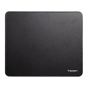 Spigen A100 Gaming Mouse Pad Mat with Silk Texture and Stitched Edges 12.6 x 10.6 x 0.1 Medium Size – Black Mouse pad