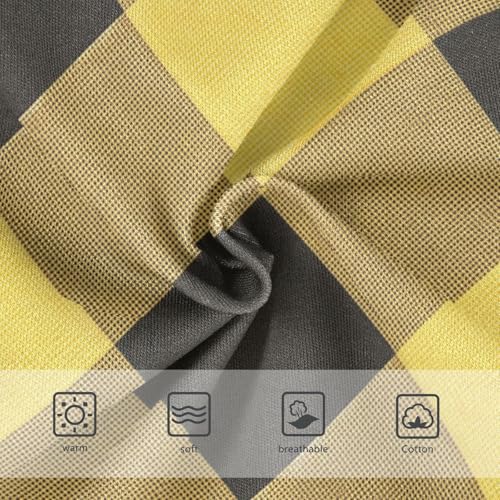 Girls' Panties Toddler Cotton Underwear for Kid Classic Yellow and Black Buffalo Check3