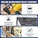 Gadgetzan Roof Safety Anchor,Permanent Roof Anchor For Fall Protection Connects To Wood Surfaces,Metal Roofing Anchor Use With Roofing Harness, Safety Ropes And Other Roof Safety Kit (Black - 3 Pack)