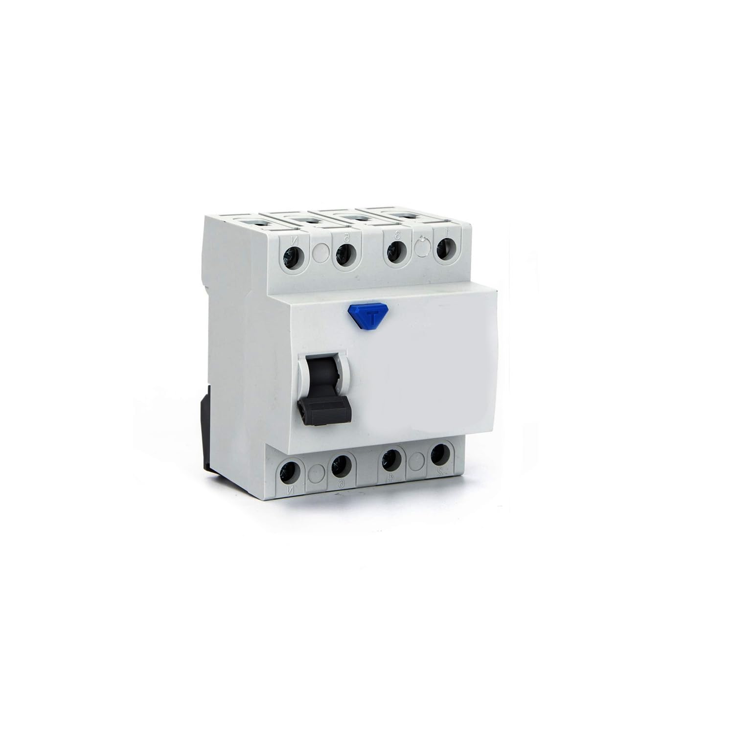 Differenzschutzschalter 4-polig 63A 30mA Schutz gegen Stromaustritt robuste graue Ausführung Ideal für Elektroinstallationen* #*