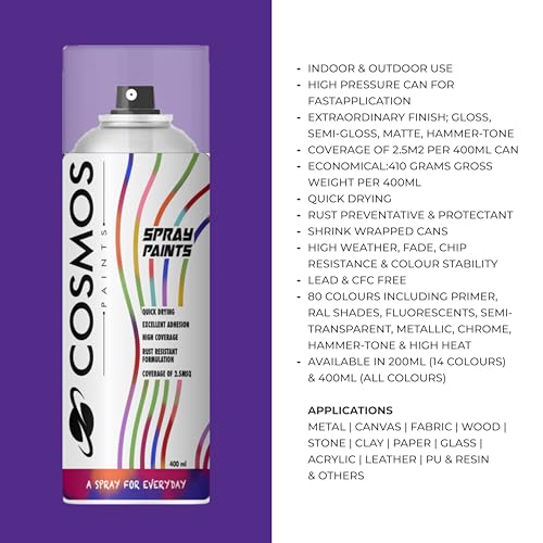Image of Cosmos Paints Silver Spray Paint 400ml