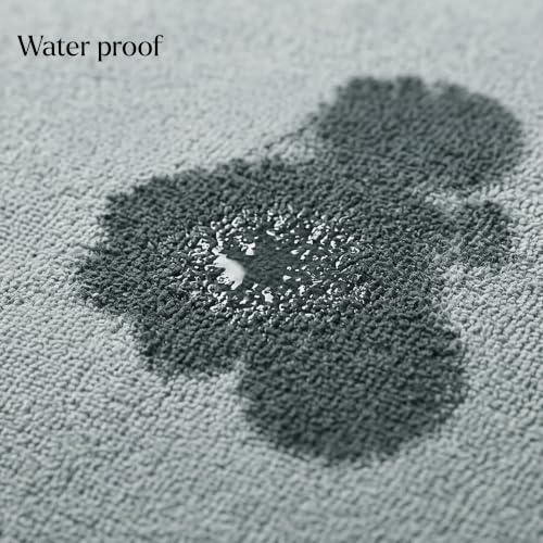 Image of HOMEMONDE Premium Soft Terry 100% Waterproof Pillow Protector Covers with Secure Zipper Closure | Dust Mite & Bed Bug Protection | Spill, Oil & Water Resistant | 20 x 30 Inch | ( Grey, Pack of 2 )