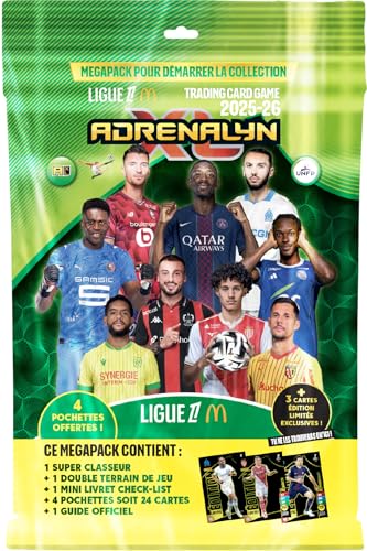 Panini ADRENALYN Ligue 1 McDonald's 2025-2026 Trading Cards Game Pack de démarrage (classeur + 4 Pochettes)